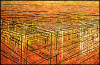 "Cages Overlapping Cages Inside Cages" 2012, oil on canvas, 72" X 109-1/2" (183 cm X 278 cm)