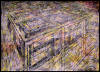 "Study for Cage in a Cage in a Cage in a Cage no. 2", 2006, mixed-media on paper, 22-1/2" x 30-1/2"