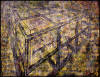 "Plan for My Cage in a Cage in a Cage in a Cage" 2005, oil over acrylic on canvas, 96" x 124"