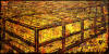 "Cage in a Cage in a Cage in a Cage/Twice" 2008, oil on canvas, 71-1/2 X 145"
