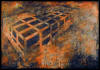 "Plan for My Coffin in a Cage" 2000, oil on canvas, 57-3/4" x 83"