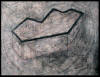"Plan for My Coffin for Returning to the Womb" 1995, oil on gessoed paper, 60-1/2" x 80"