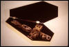 "Reagan/Bush Legacy" 1981, torched gold painted hardwood cross, 16-1/2" x 37-1/2" x 16-3/8"
