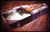 "Schlock Coffin Approximating the Art World" 1984, oil paintings glued to pine, 77" x 32-1/2" x16-3/4"