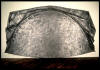 "Steel Painting No. 102" 1980, Rust-Oleum paint over sprayed molten steel on canvas, 90" x 165" x 18" (Coll: Coumbia Museum of Art, South Carolina)