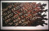 "Letters to the Dead: Jesus" 1982, oil and acrylic on canvas and wood, 67-1/2" x 123-1/2" (Language: Biblical Mishnaic Hebrew)