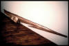 "Copper No. 89" 1980, sprayed molten copper on canvas, 11" x 120" x 8"