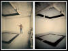 "Rotated Square" 1979 installation at P.S. 1, Long Island City, N.Y., acrylic on canvas and floor