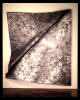 "Un/Structure No. 59" 1979, sprayed molten steel on canvas, 92" x 82" x 9-1/2"