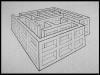 "A Maze Cage" 2003, pencil & ink on paper, 22-1/2" x 30"
"