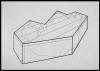 "Plan for My Coffin for Returning to the Womb" 1984, pencil and ink on paper, 22-1/2" x 30"