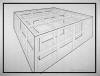 “Space in a Cage in a Cage” 2007, pencil & ink on paper, 22-5/8” x 30-1/4”