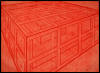 “Cage in a Cage in a Cage in a Cage” 2008, etching, edition: 12, 4-1/2” x 6”