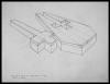 "Plan for My Coffin with Section Removed to Store Thoughts on Religion" 1981, dry point on zinc plate, ed: 20, 17-3/4" x 23-1/4"
