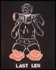 "Last Leg" 1986, 50 silkscreen prints placed outside around NYC as part of, "Concrete Crisis: Urban Images of the 80's", 25"x20", AP: 15