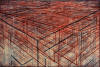 "Cages Overlay with Red & Blue Lines", 2010, color etching, color trial proof, no edition, image: 11-7/8" x 17-5/8"